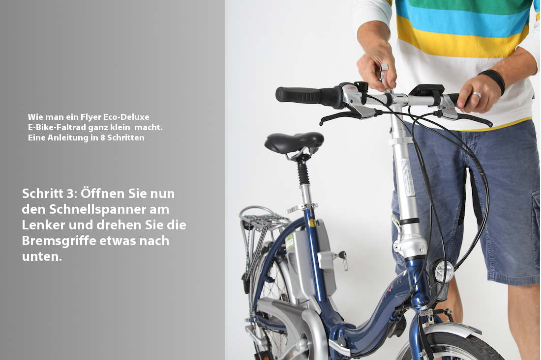 Flyer Eco Deluxe Faltrad zusammenfalten Schritt 3