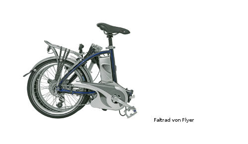 Faltrad eBike von Flyer (zusammengeklappt)